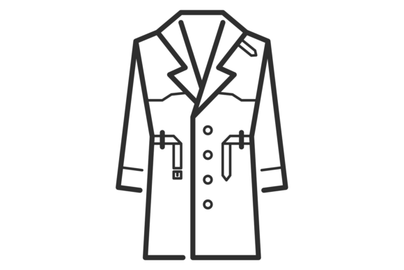 Download Coat Line Icon. Long Outdoor Classic Clo - Classic Collection